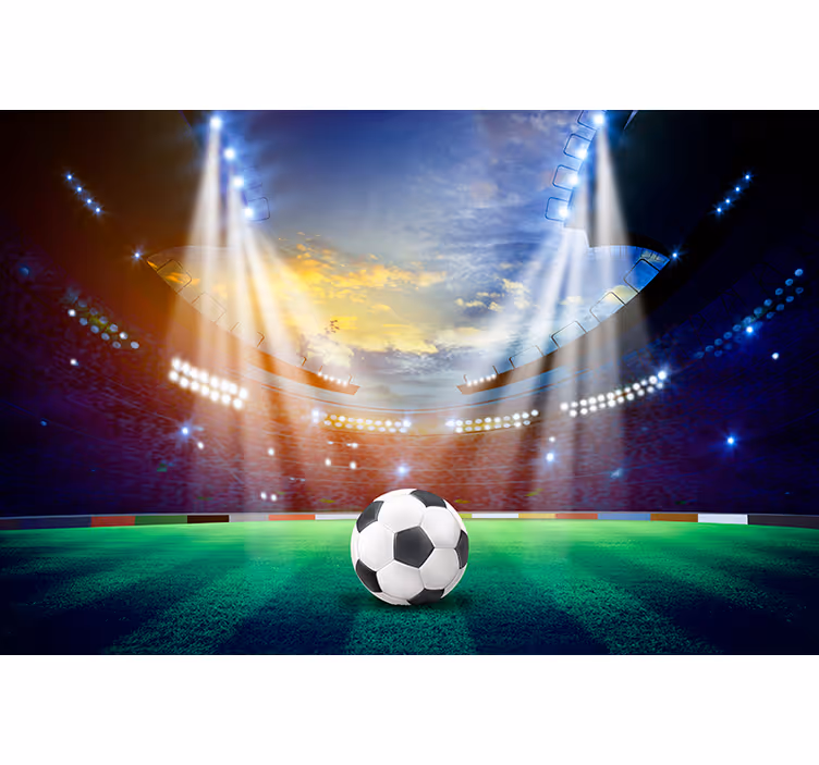 Voetbal kinderkamer rolgordijn Voetbalstadion - TenStickers