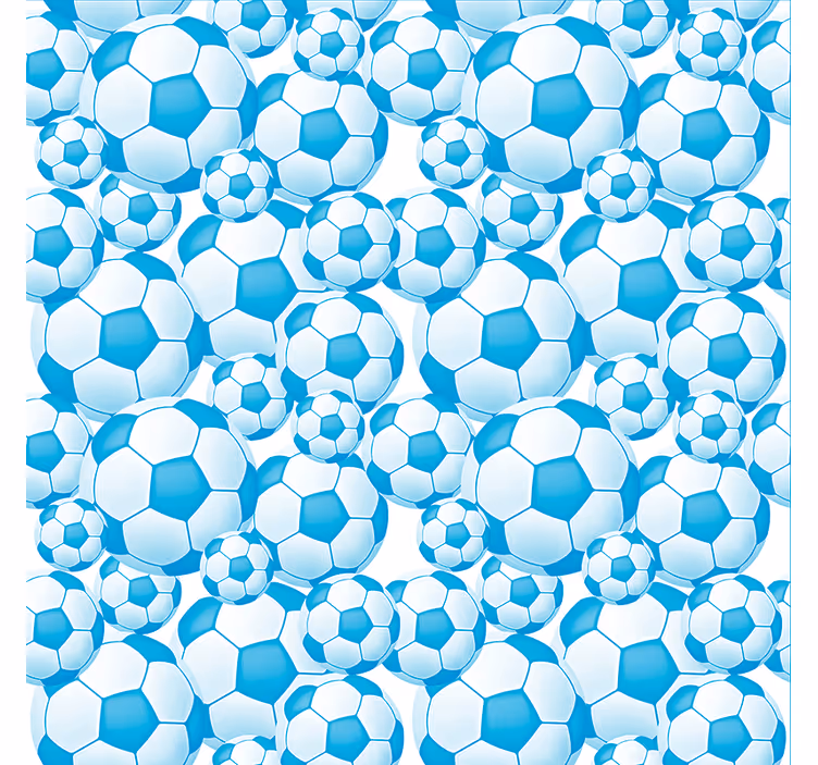 Voetbalpatroon decor rolgordijn voetbal - TenStickers
