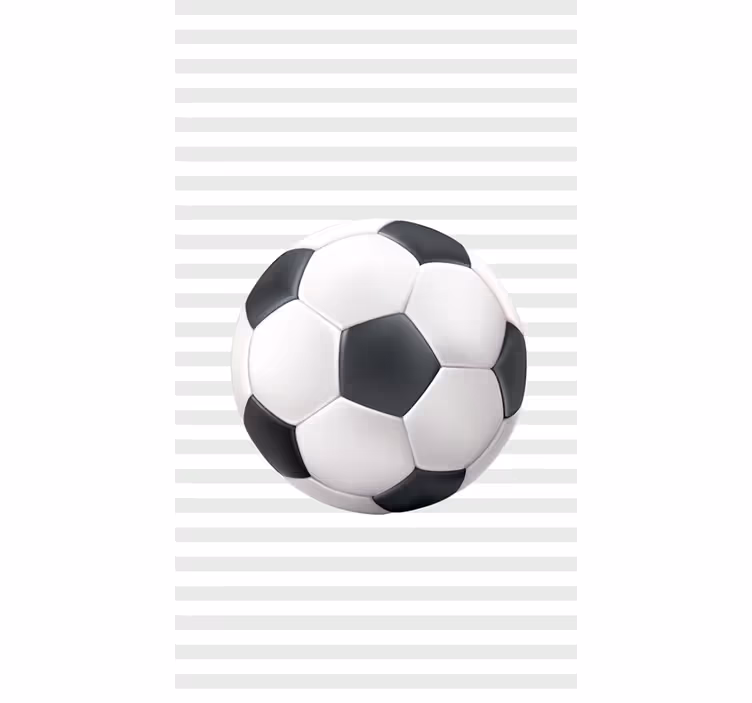 Kinderkamer rolgordijn voetbal Zwart/witte bal - TenStickers