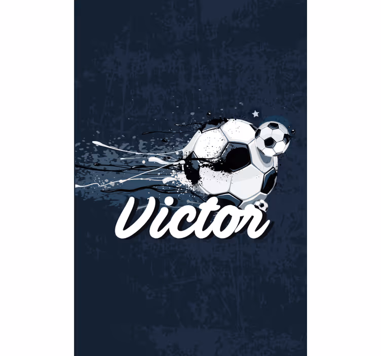 Voetbal rolgordijnen Origineel ontwerp met naam - TenStickers