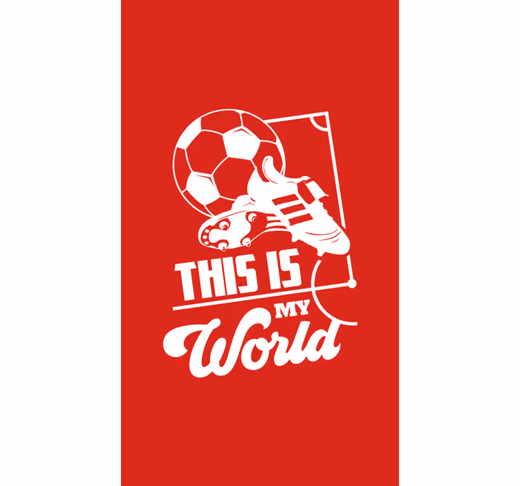Voetbal rolgordijnen Dit is mijn wereldvoetbal - TenStickers
