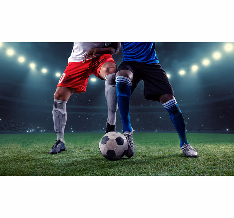 Voetbal rolgordijnen Bal in het stadion - TenStickers