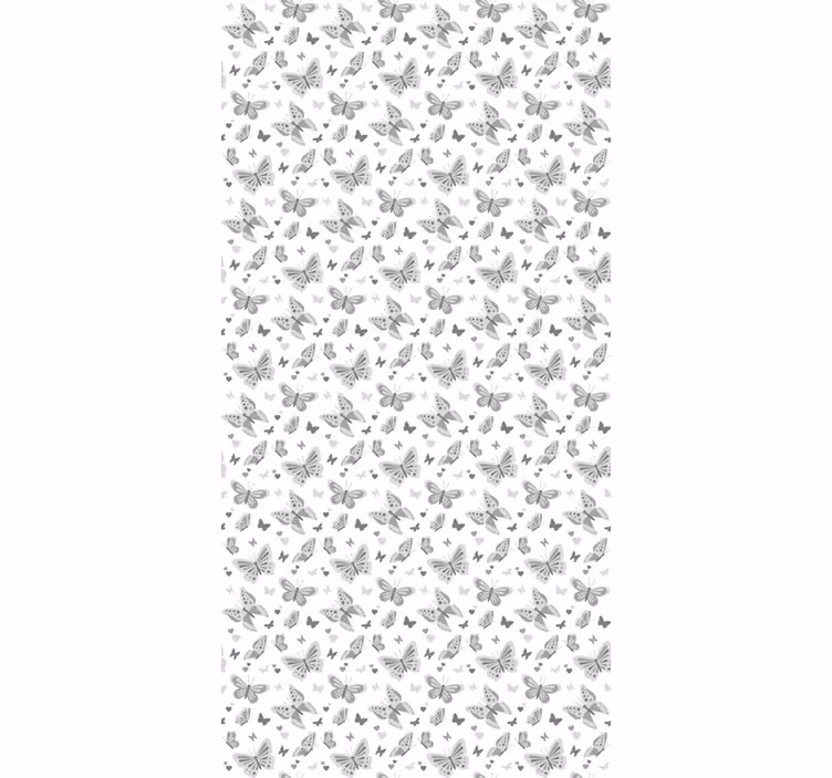 Grijs patroon rolgordijn vlinders - TenStickers