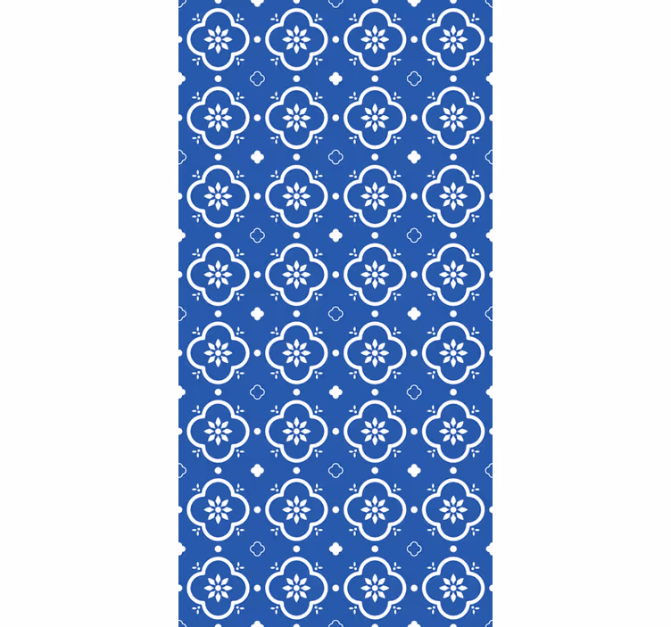 Bloemig geometrisch patroon rolgordijn anders - TenStickers
