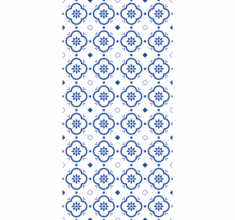 Raambekleding woonkamer Blauwe tegels - TenStickers