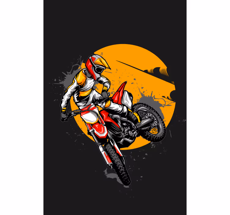 Grappige rolgordijnen Motor plezier sport - TenStickers