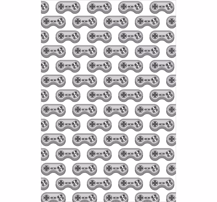 Grijs controllerpatroon nerd rolgordijn - TenStickers