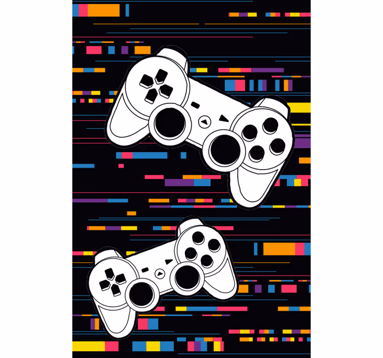 Nerd rolgordijnen Veelkleurige externe console - TenStickers