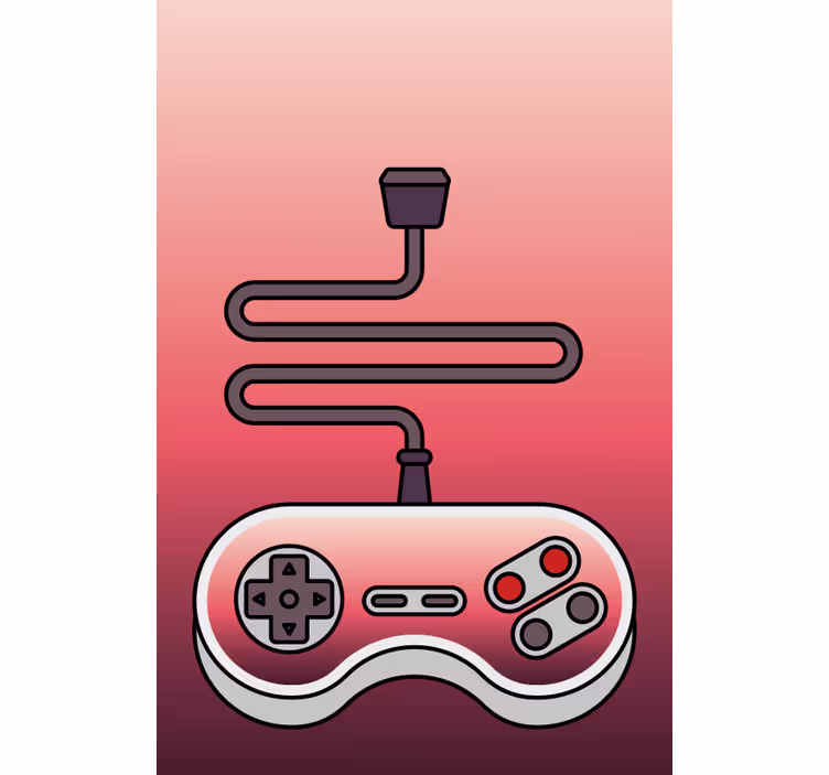 Rode controller nerd rolgordijn - TenStickers