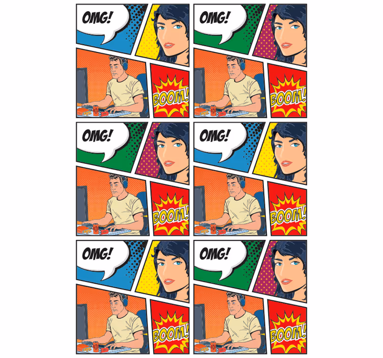 Nerd rolgordijnen Gamer fun geek rolgordijn - TenStickers