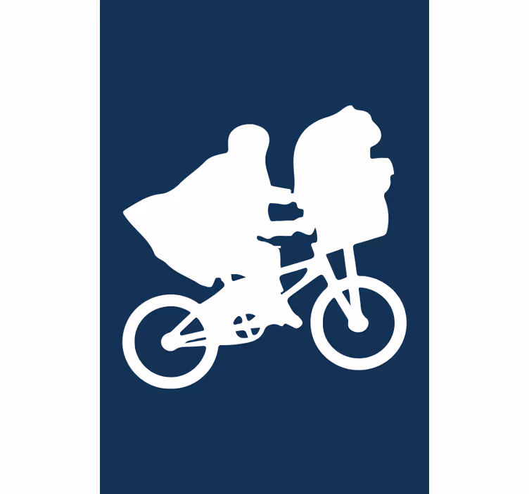 Fiets silhouet rolgordijn series en film - TenStickers