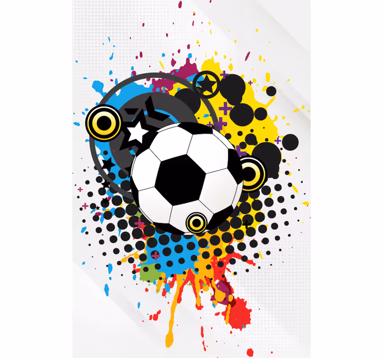 Meer sporten rolgordijnen Artistiek voetbal - TenStickers