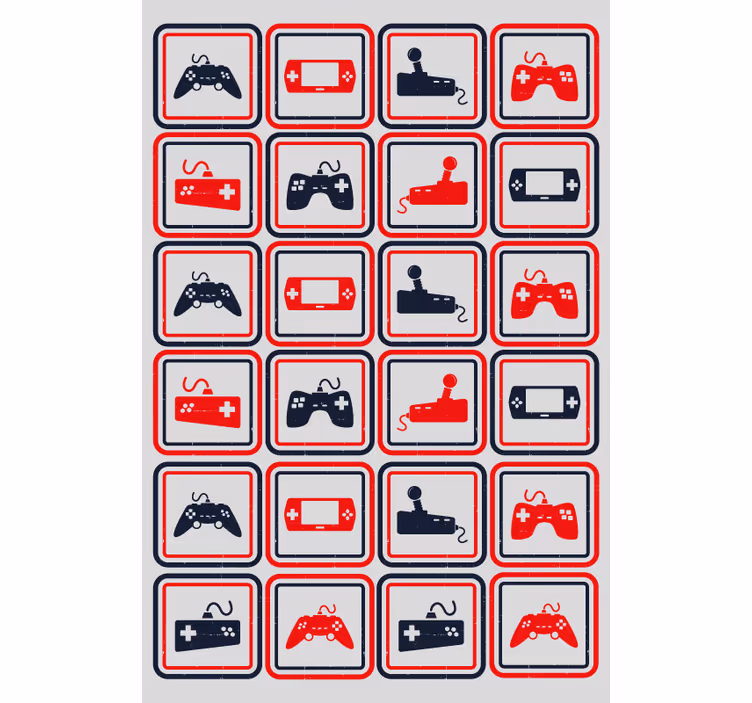 Nerd rolgordijnen Retro grijze controllers - TenStickers