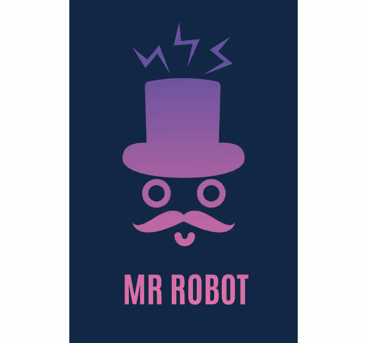 Herenrobot nerd rolgordijn - TenStickers