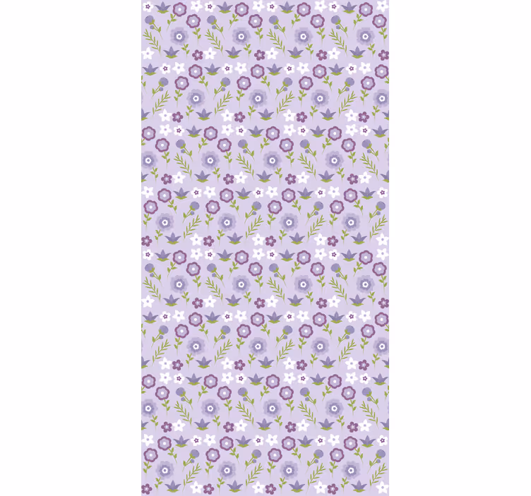 Bloemenpatroon harmonie rolgordijn bloemen - TenStickers