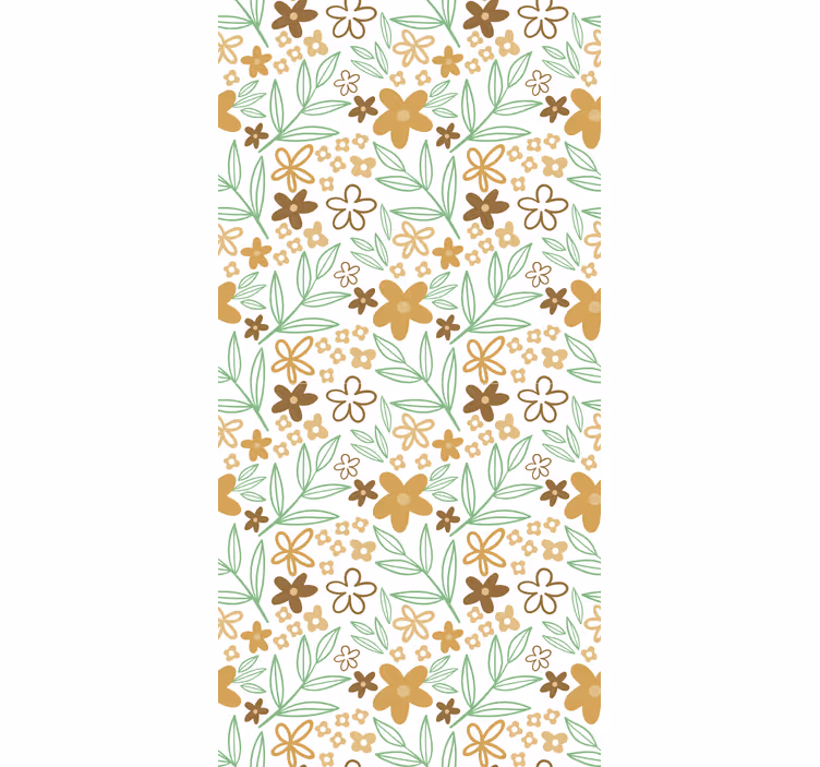 Ontwerp met bloemmotief rolgordijn bloemen en planten - TenStickers