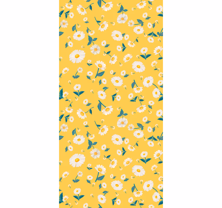 Bloemige zonnige blind rolgordijn bloemen en planten - TenStickers