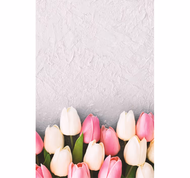 Tulp bloesem arrangement rolgordijn bloemen en planten - TenStickers