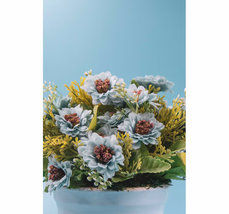 Sappige opstelling rolgordijn bloemen en planten - TenStickers