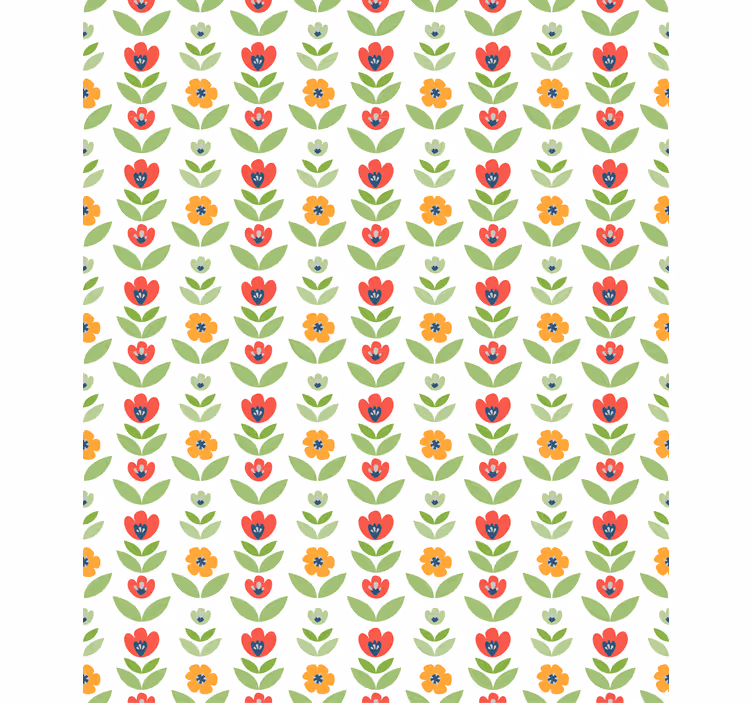 Charmant bloemenpatroon rolgordijn bloemen en planten - TenStickers