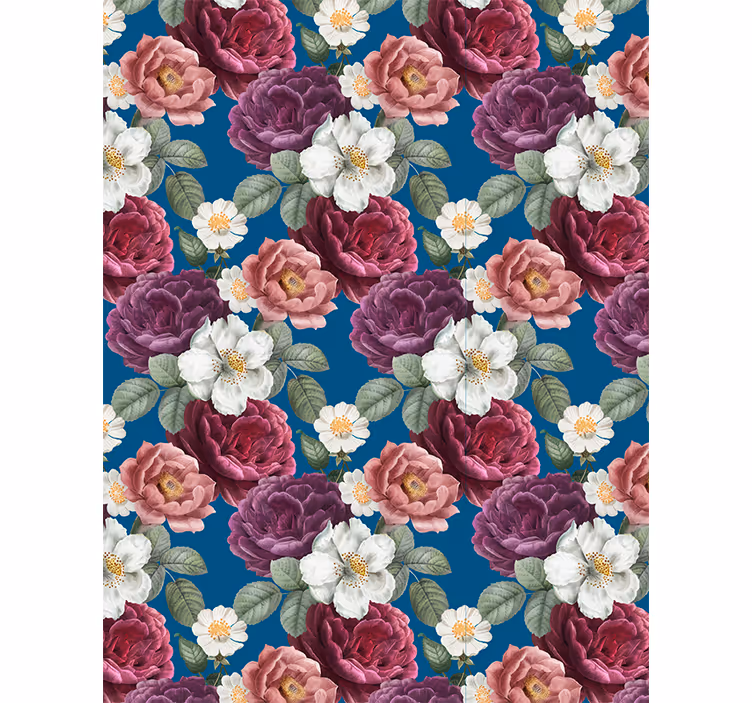Levendig rozenarrangement rolgordijn bloemen - TenStickers