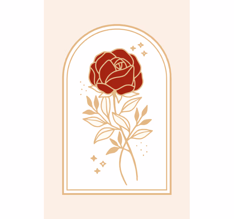 Beige boogroos elegant rolgordijn - TenStickers