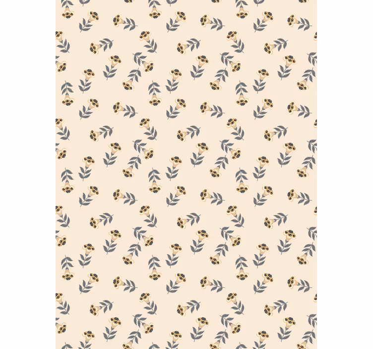 Beige minimalistisch patroon rolgordijn bloemen en planten - TenStickers