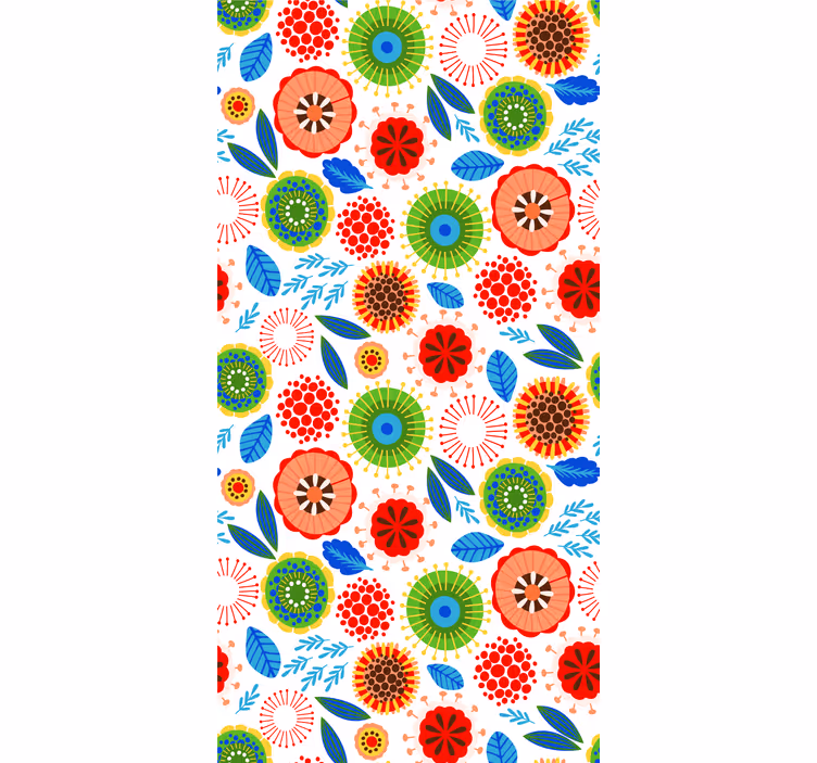 Rolgordijn bloemen Meerkleurige nagellak - TenStickers