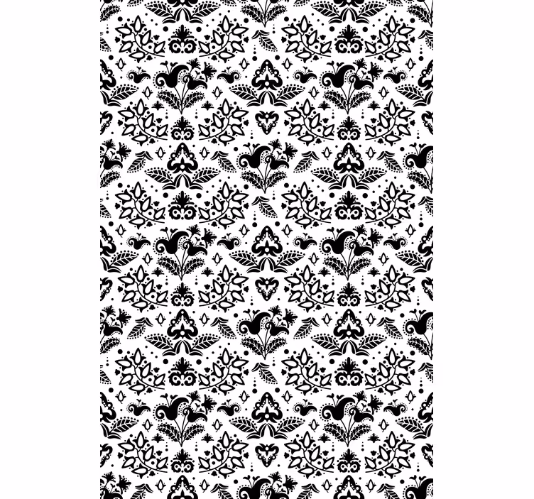 Elegante bloemenelementen rolgordijn bloemen - TenStickers