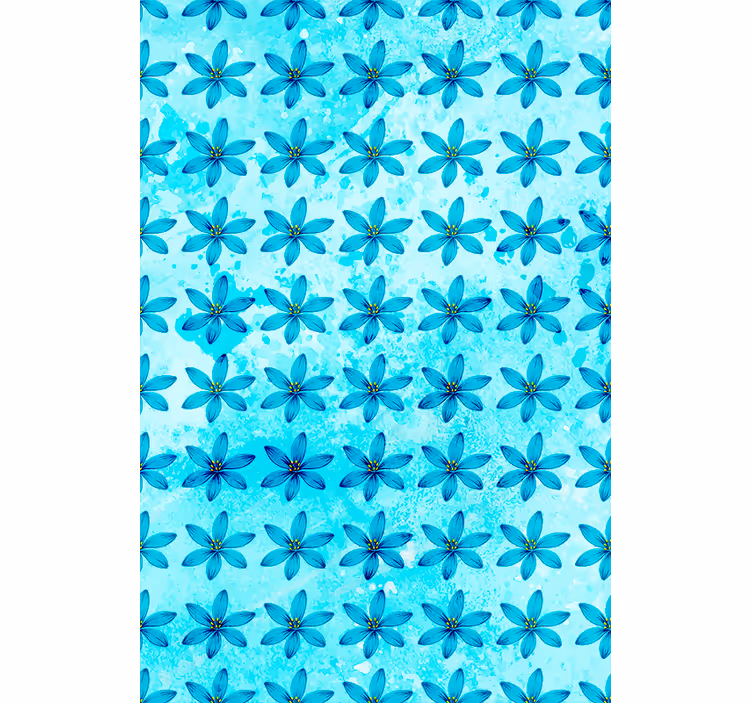 Prachtige blauwe bloemen rolgordijn bloemen en planten - TenStickers