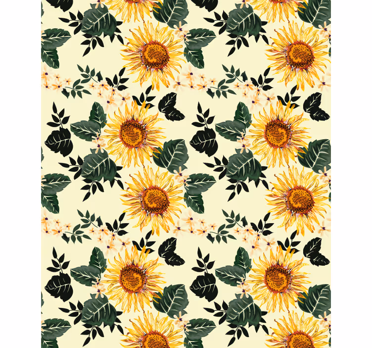Zonnebloem bloementhema rolgordijn bloemen en planten - TenStickers