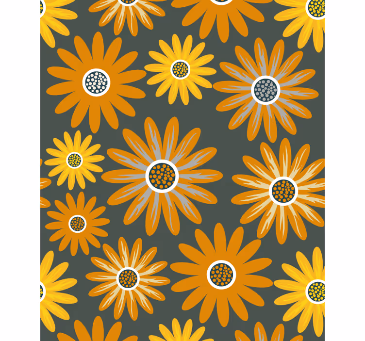 Vrolijk bloemstuk rolgordijn bloemen en planten - TenStickers