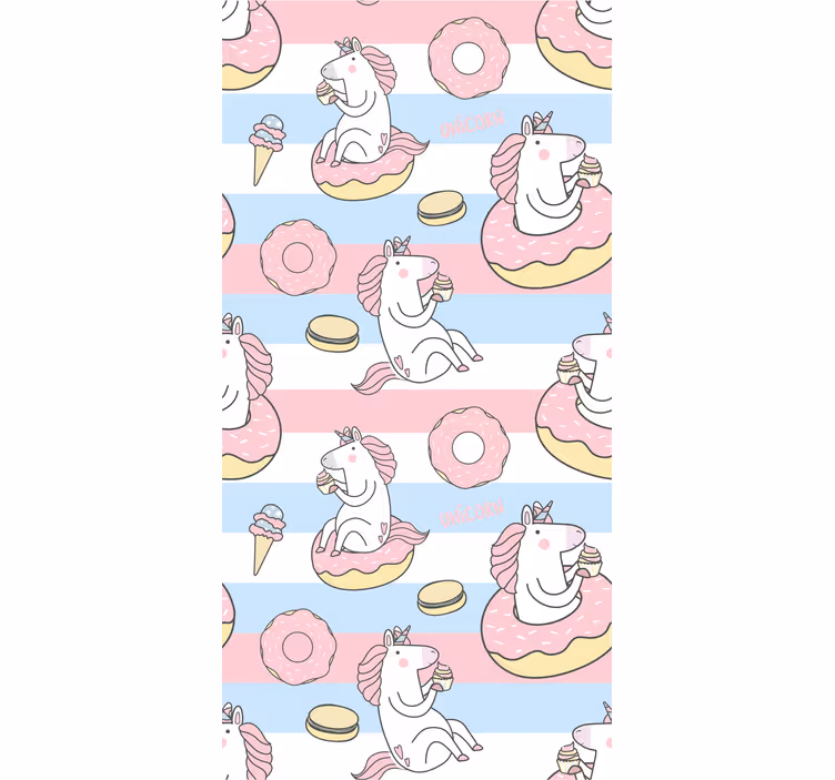 Eenhoorn dessert lekkernijen rolgordijn grappig - TenStickers