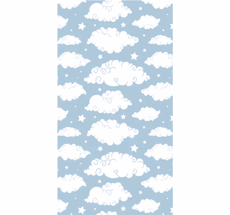 Rolgordijn wolken fluffy witte wolken - TenStickers