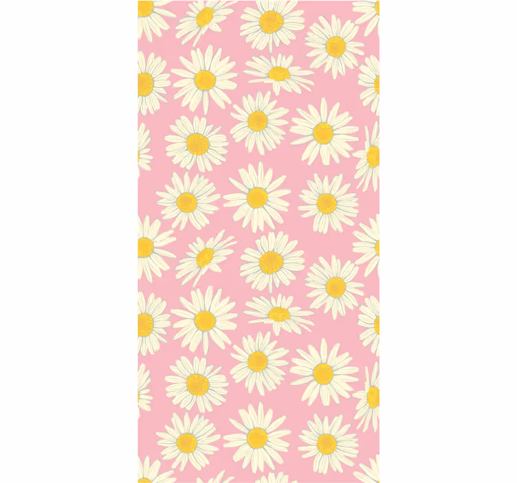 Madeliefjespatroon bloei rolgordijn bloemen en planten - TenStickers