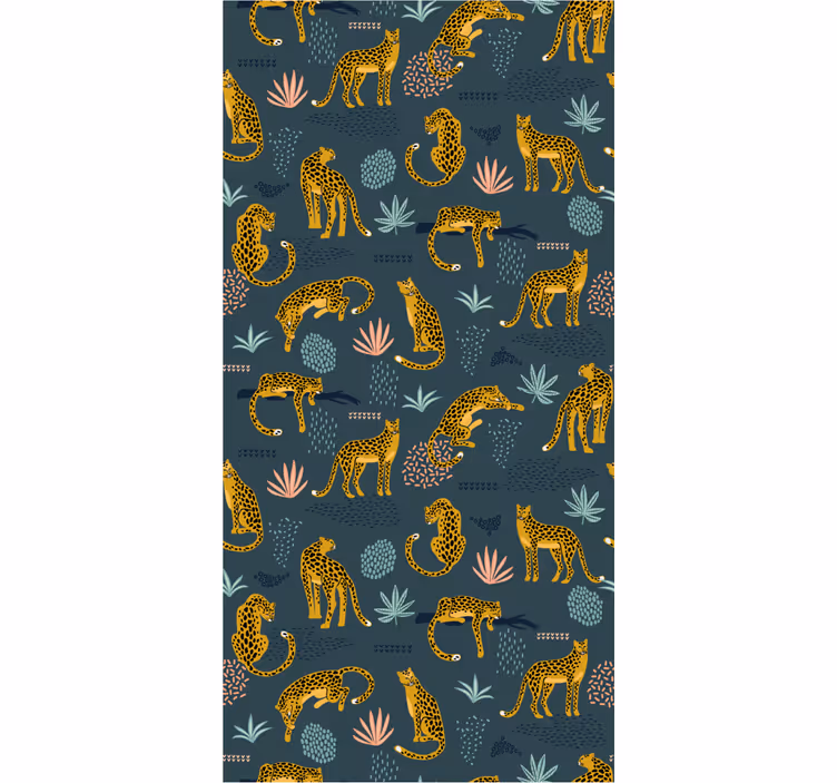 Luipaard jungle print rolgordijn dieren - TenStickers