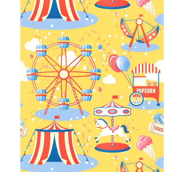 Carnaval joyride rolgordijn grappig - TenStickers