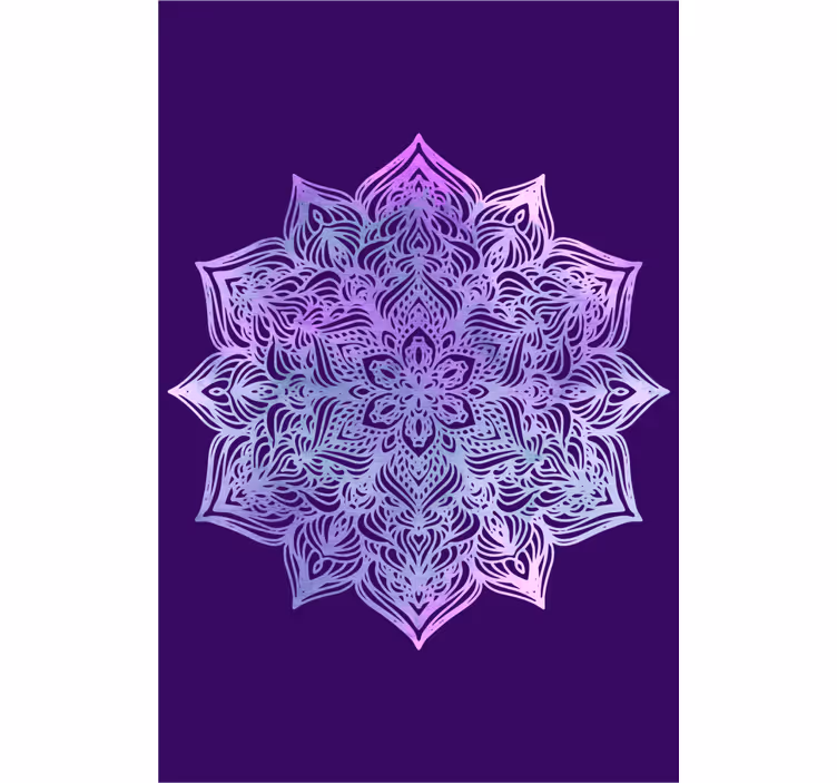 Zen rolgordijnen Paarse mandala-vorm.. - TenStickers