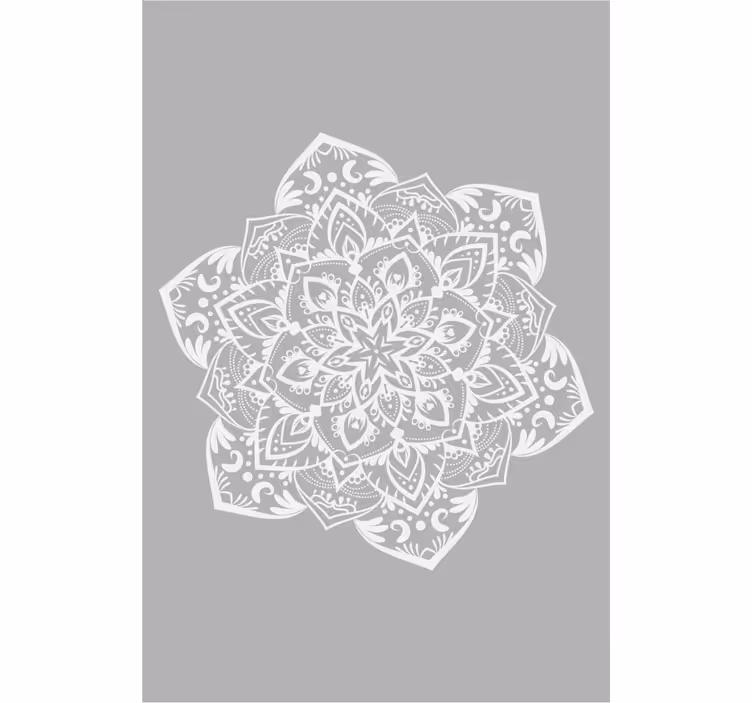 Grijze grote mandala zen rolgordijn - TenStickers