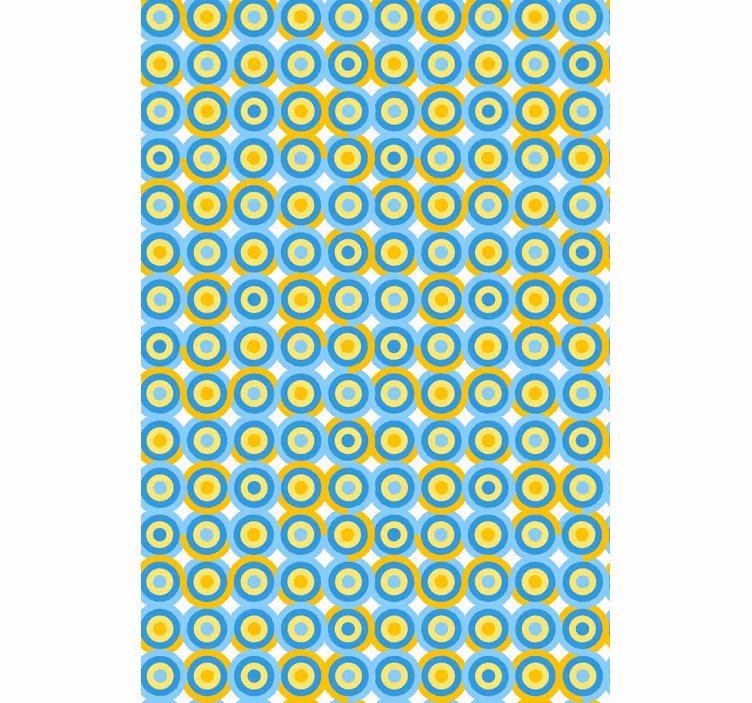 Cirkelvormig patroon in blauw rolgordijn anders - TenStickers