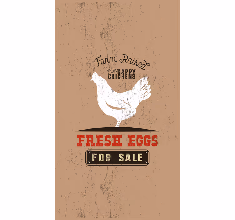 Verse eieren teken rolgordijn gepersonaliseerd - TenStickers