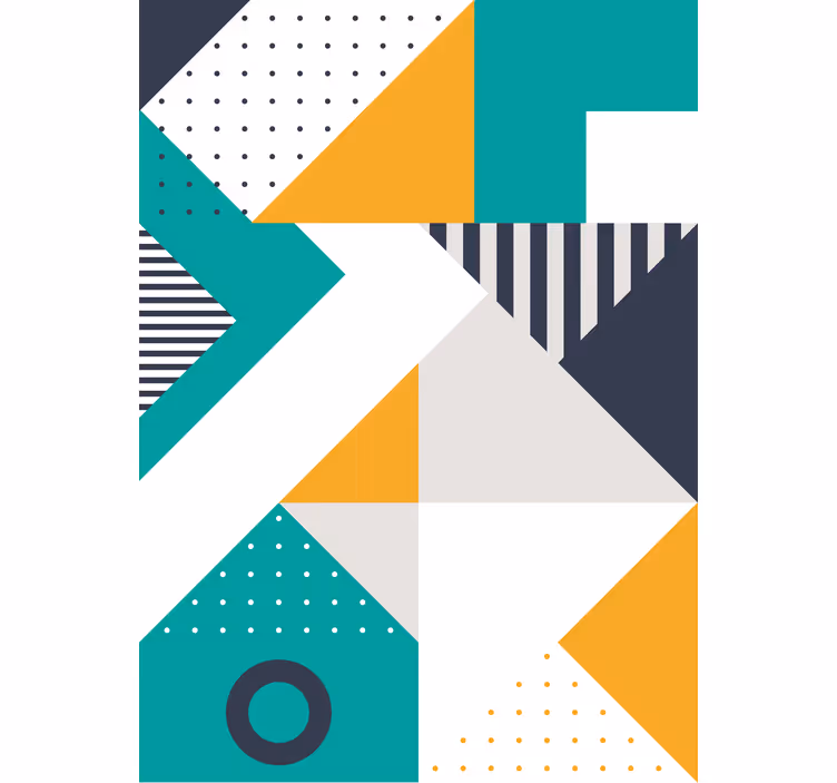 Geometrische patroonmix modern rolgordijn - TenStickers