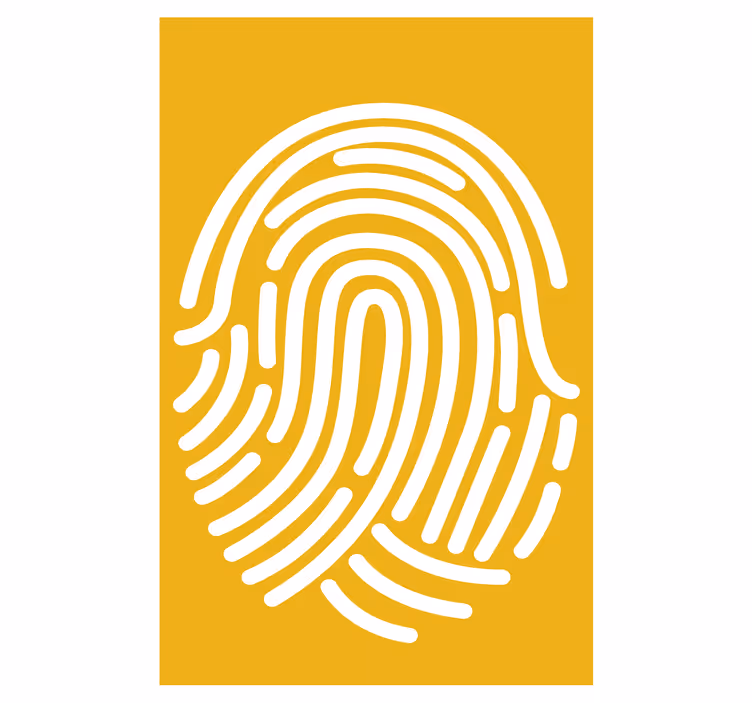 Vingerafdrukpatroon nerd rolgordijn - TenStickers