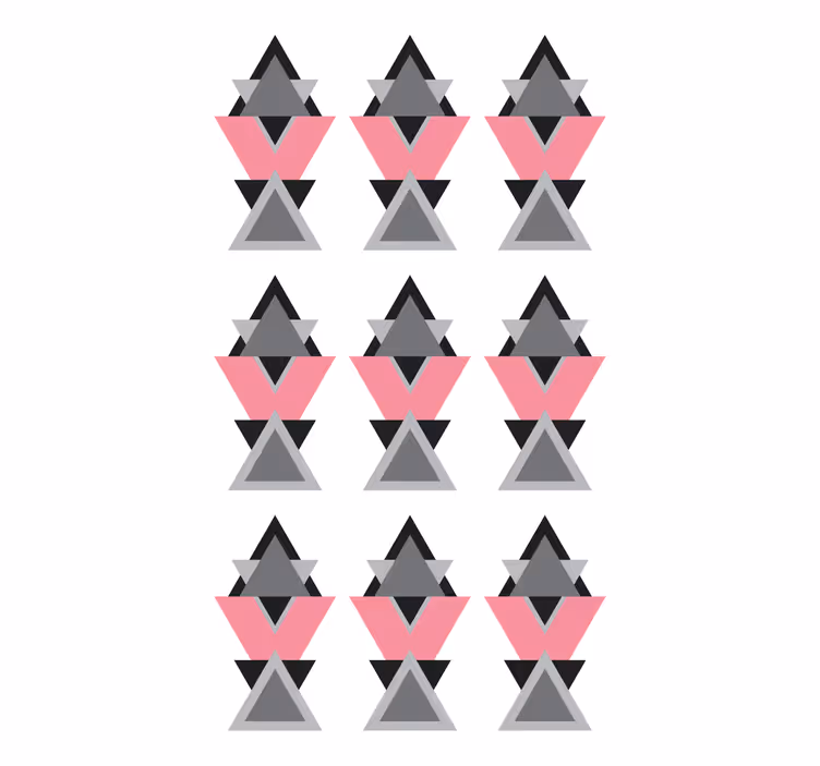 Geometrische driehoekige vormen modern rolgordijn - TenStickers