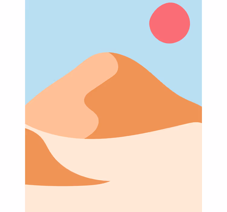 Woestijnlandschap origineel rolgordijn - TenStickers