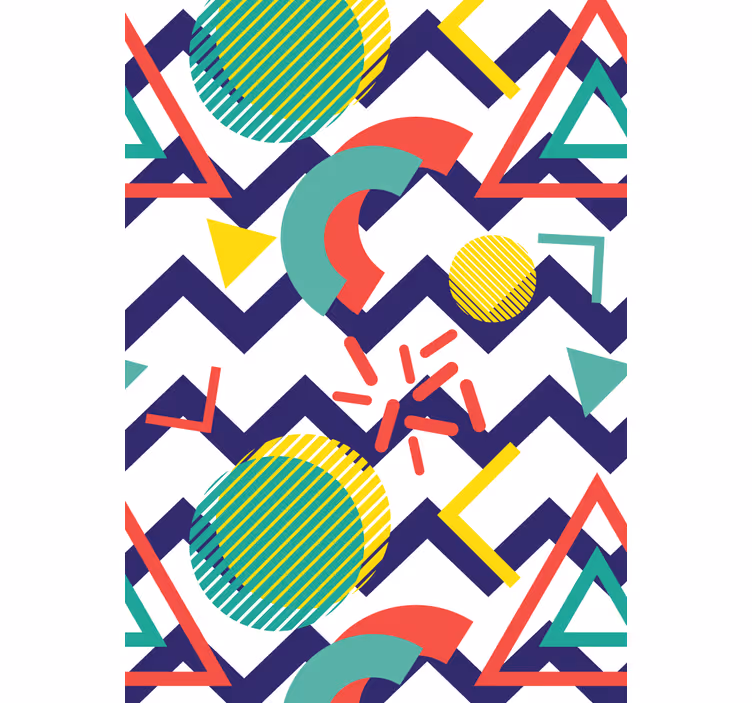 Abstracte leuke figuren modern rolgordijn - TenStickers