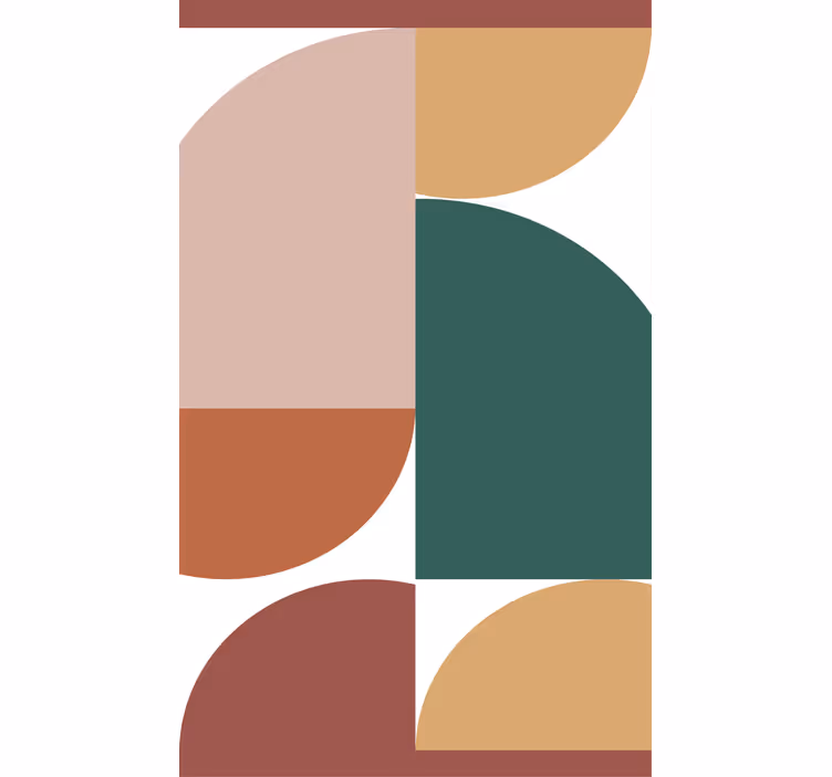 Geometrische cirkelpatronen modern rolgordijn - TenStickers