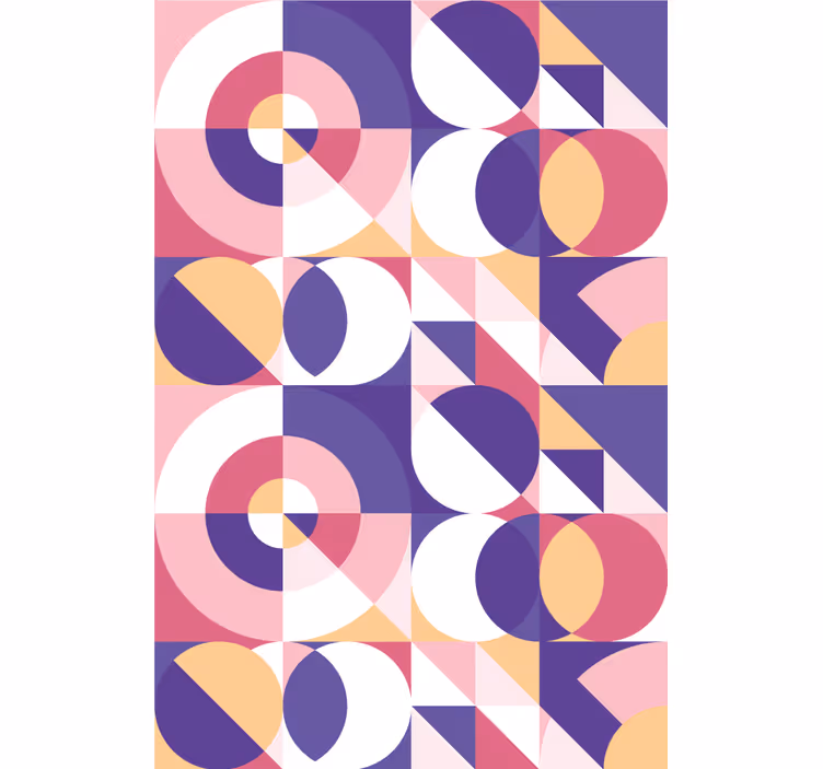 Modern rolgordijn geometrisch cirkels patroon - TenStickers