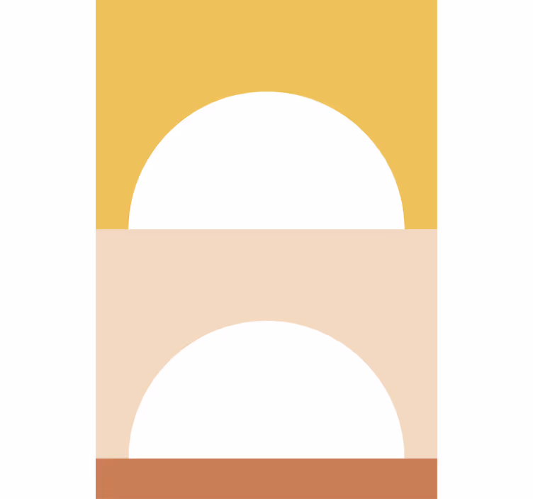 Opkomende zon cirkels modern rolgordijn - TenStickers