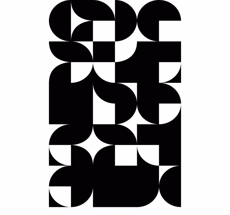 Energieke geometrische arrangementen modern rolgordijn - TenStickers